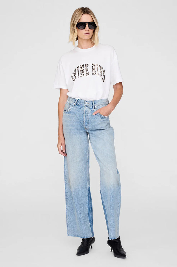 Anine Bing - Walker Tee Anine Bing Leopard in Ivory T-Shirts
