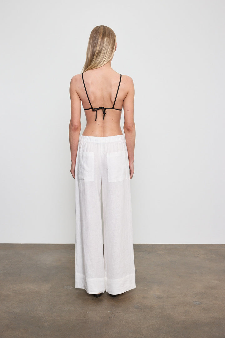 ENZA COSTA - Linen Cropped Summer Pant in Undyed