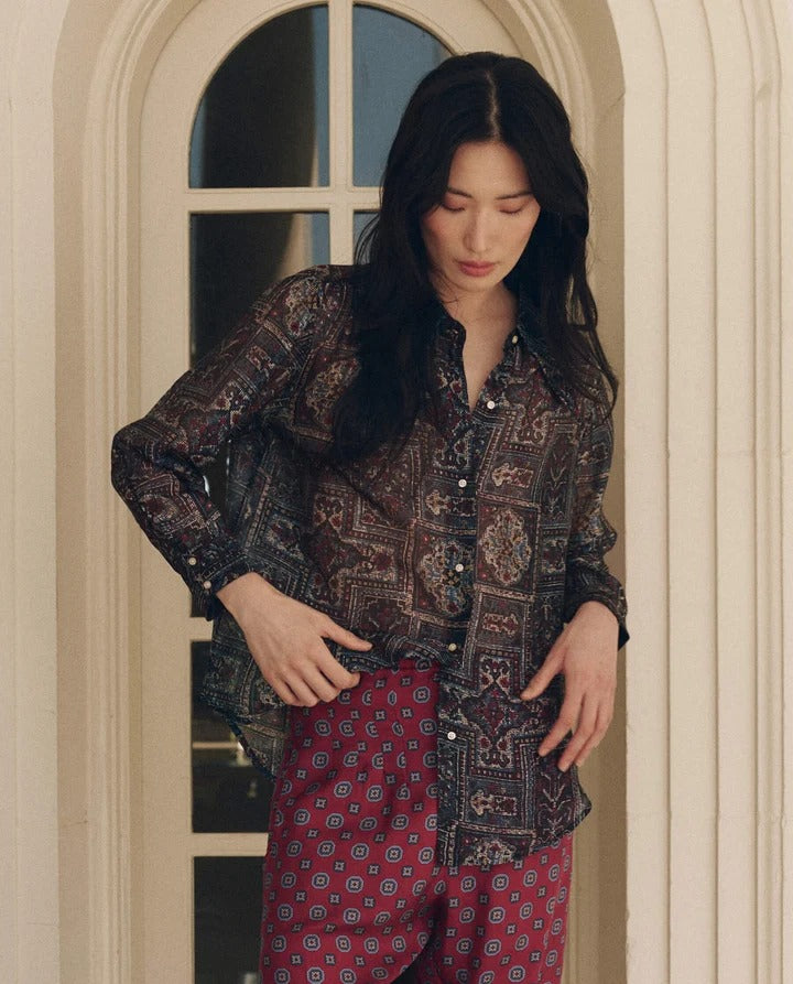 THE GREAT - The Ashland top in Heirloom Textile Blouse