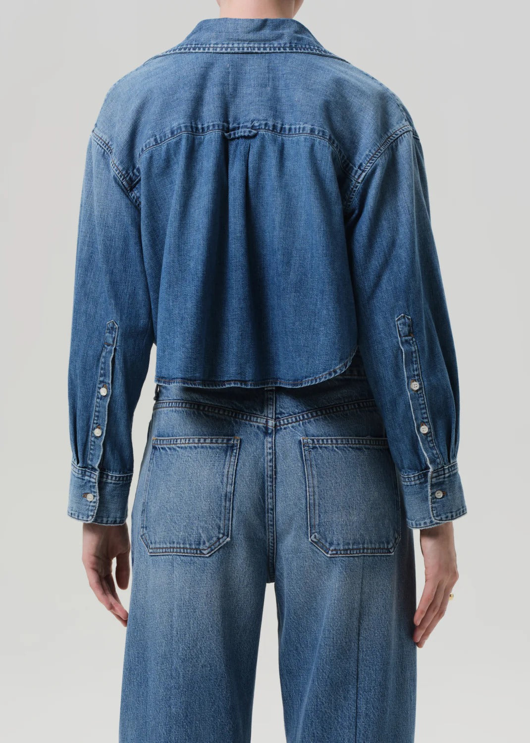 CITIZENS OF HUMANITY - Ana Cropped Shirt in Somerset Button Up Shirt