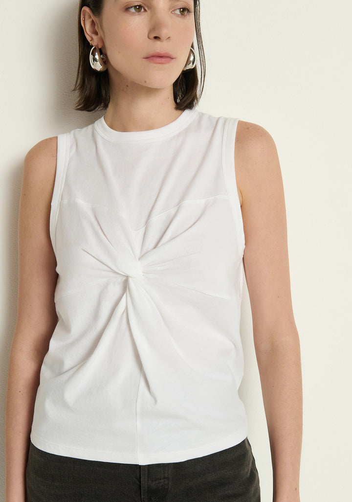 NATION LTD - Neve Twist Tank in White