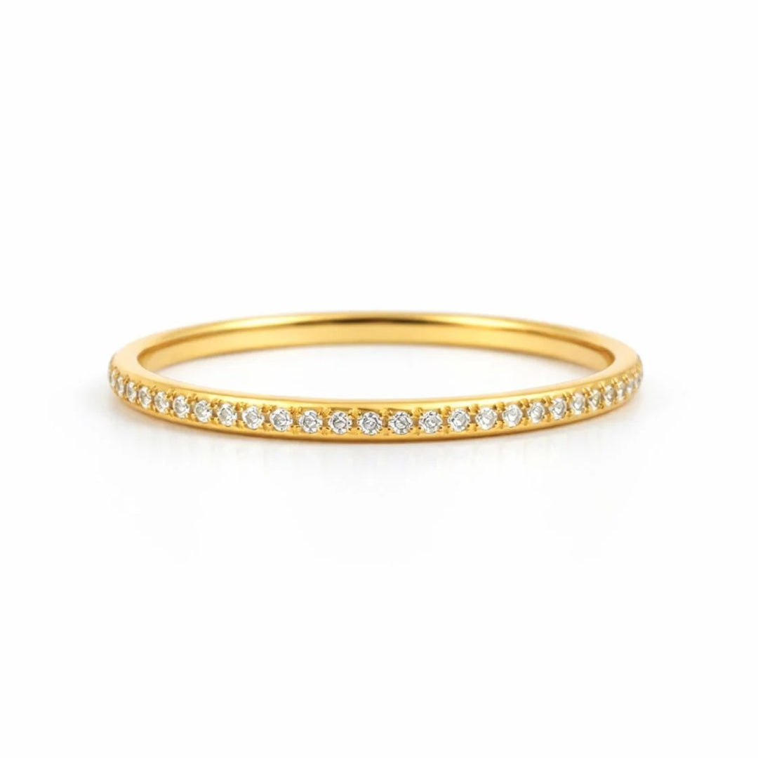 ELLIE VAIL - Tara Dainty Eternity Band Ring in Gold
