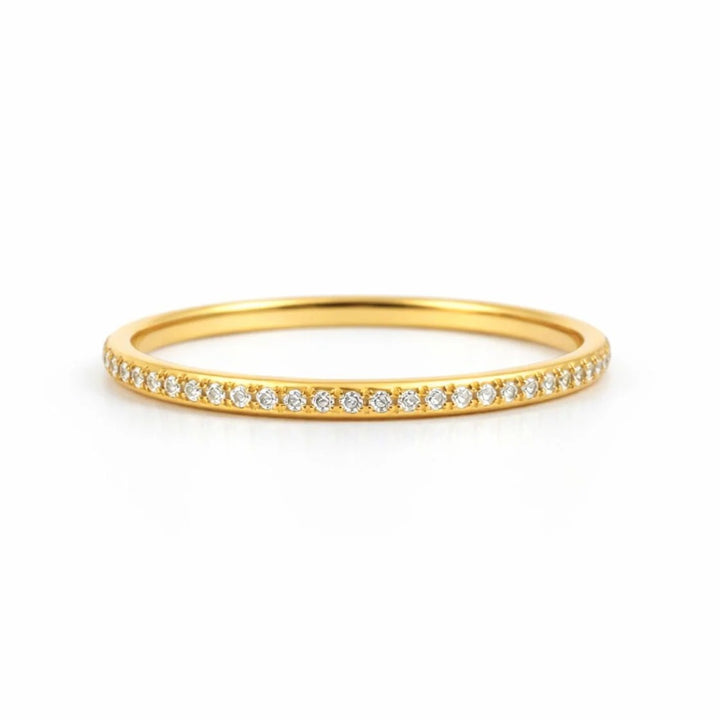 ELLIE VAIL - Tara Dainty Eternity Band Ring in Gold
