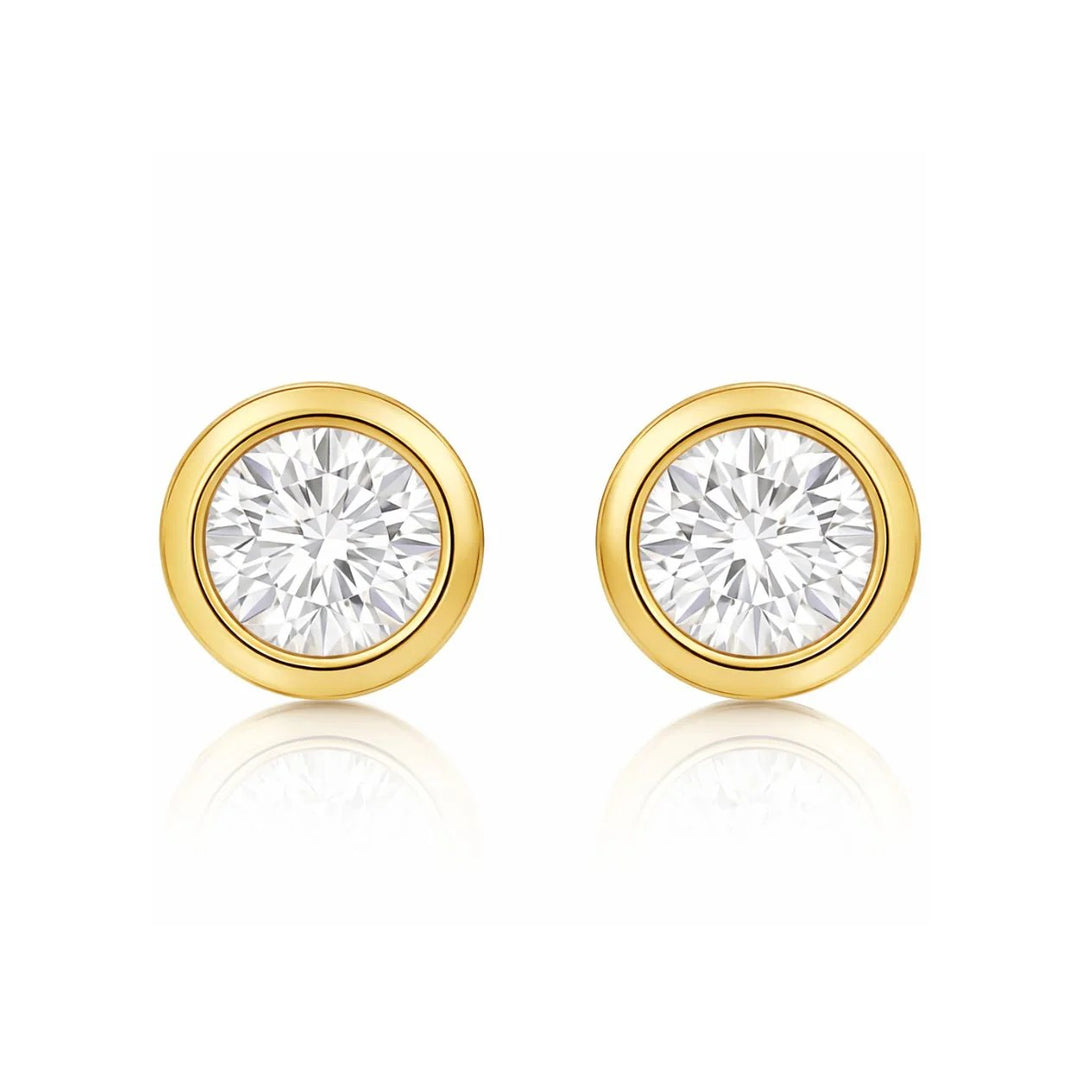 ELLIE VAIL - Cateana Bezel Stud Earring in Gold