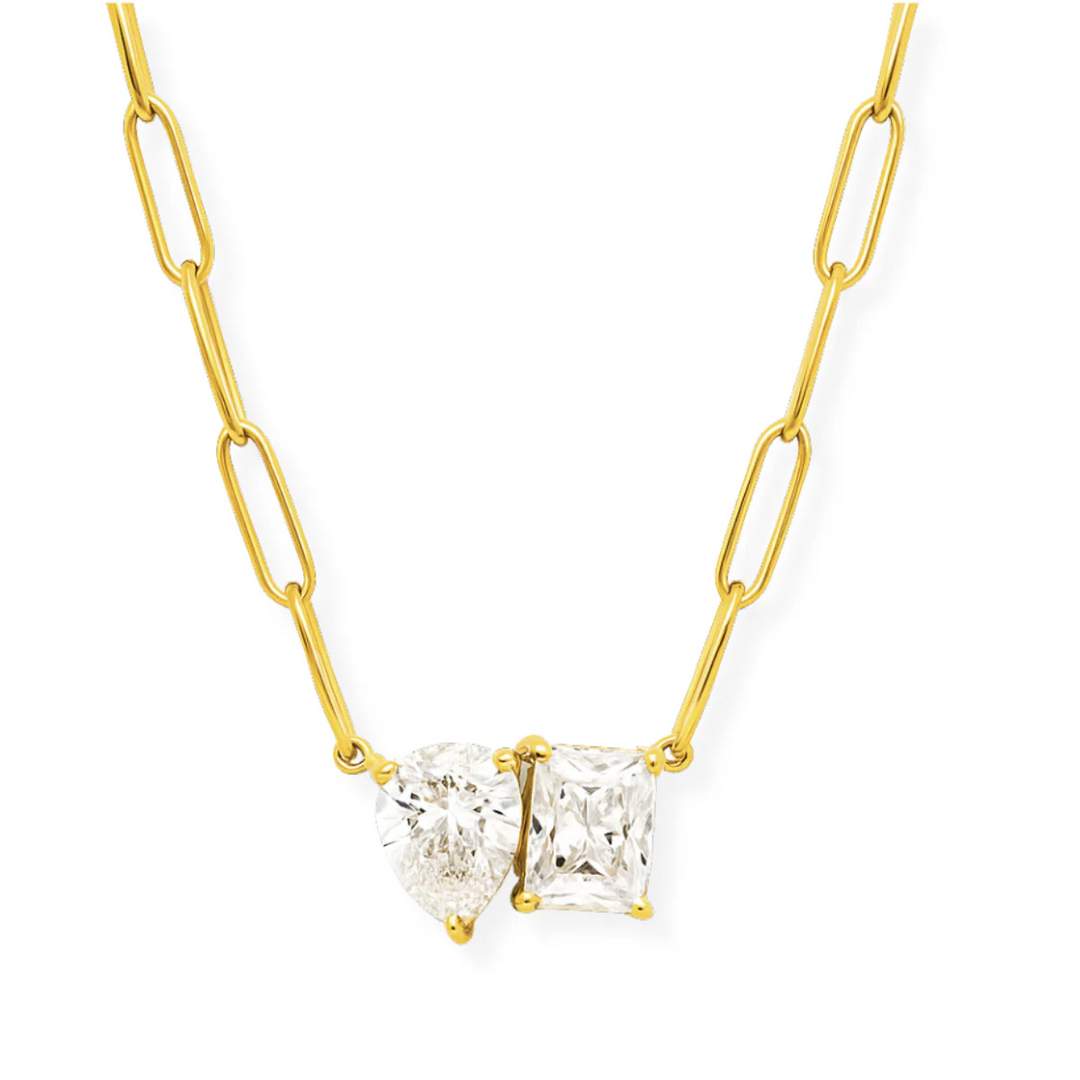 ELLIE VAIL - Cecilia Toi Et Moi Necklace in Gold