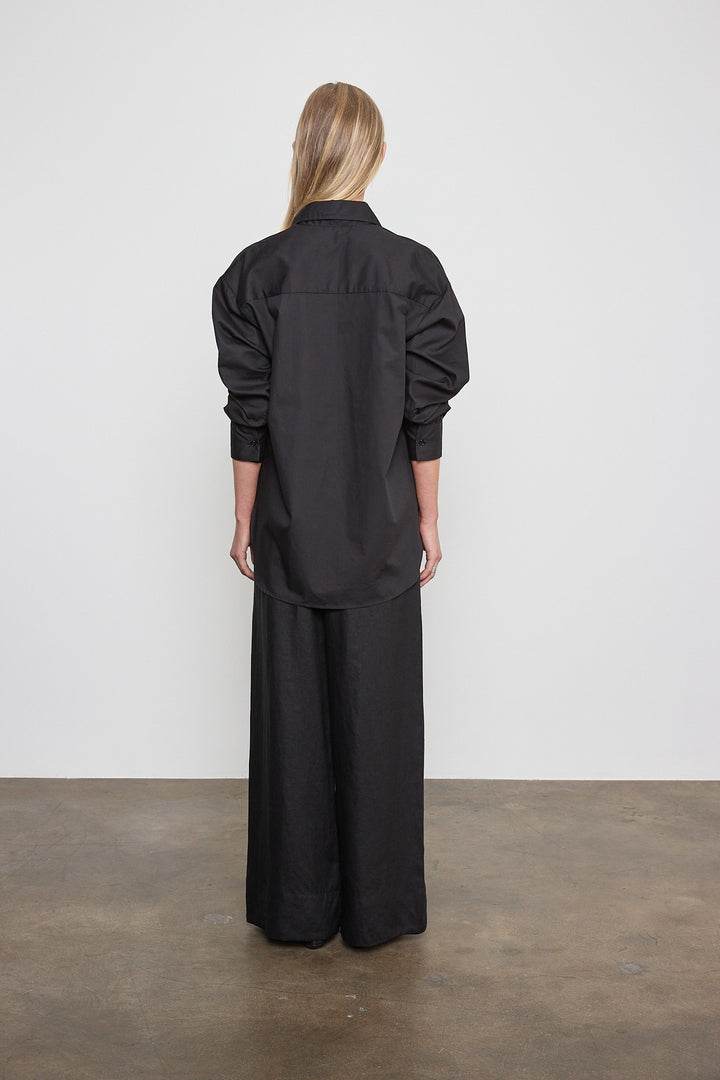 ENZA COSTA - Linen Cropped Summer Pant in Black