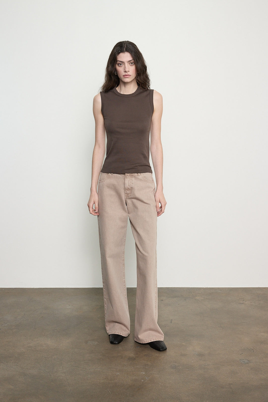 ENZA COSTA - Supima Cotton New Classic Tee in Espresso