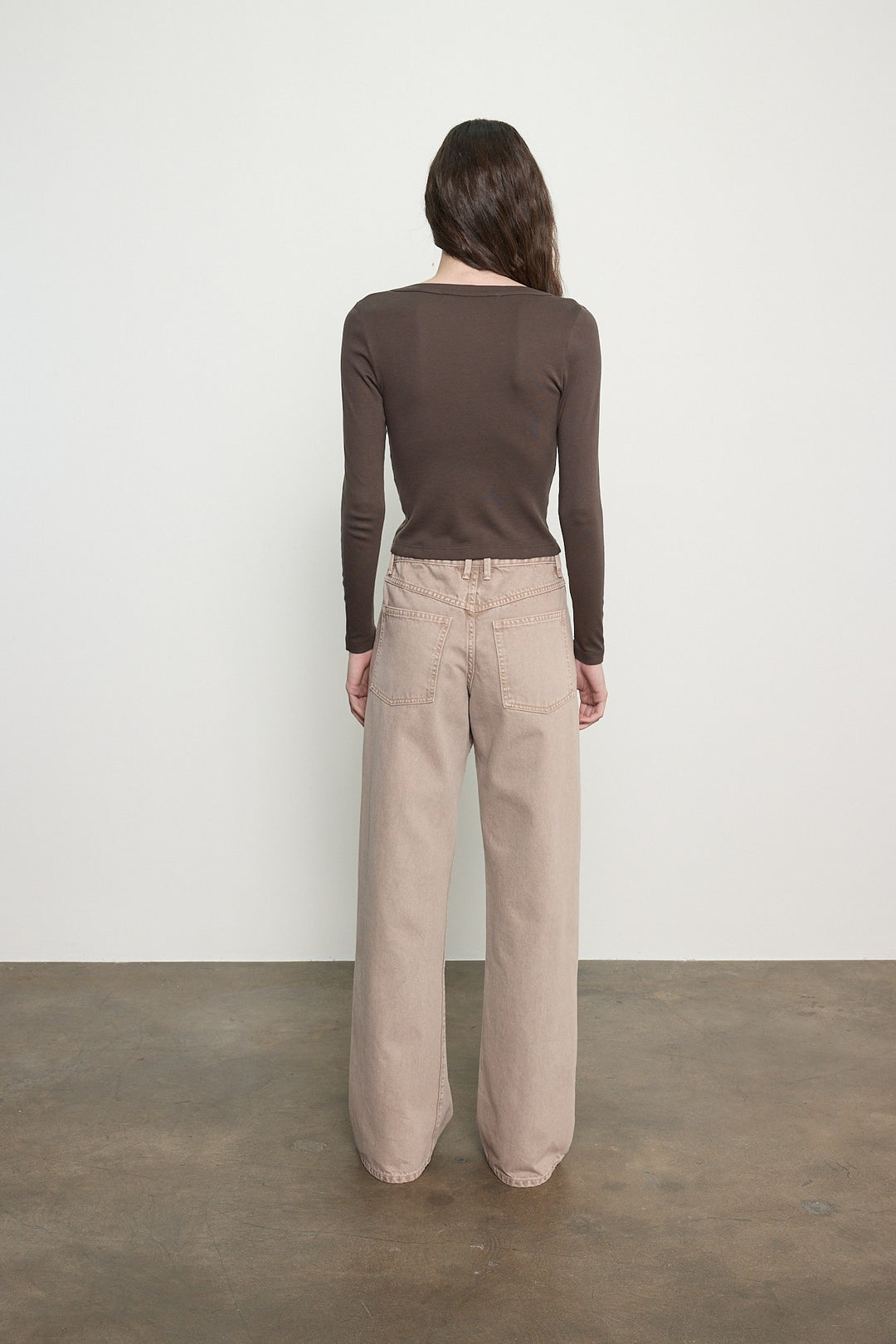 ENZA COSTA - Supima Cotton V-Neck Cardigan in Espresso