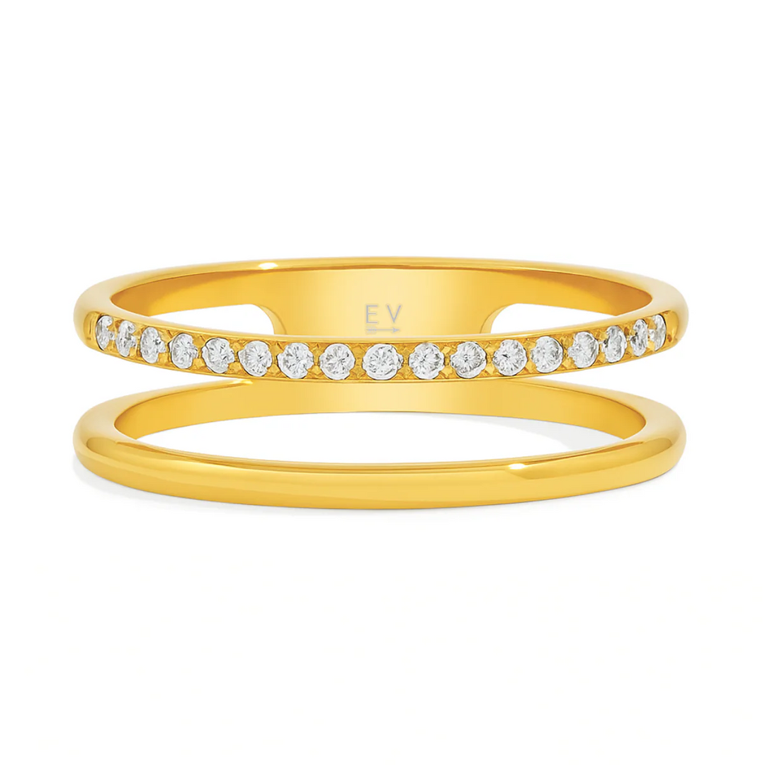 ELLIE VAIL - Tarryn Double Ring in Gold