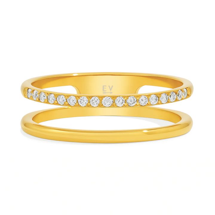 ELLIE VAIL - Tarryn Double Ring in Gold