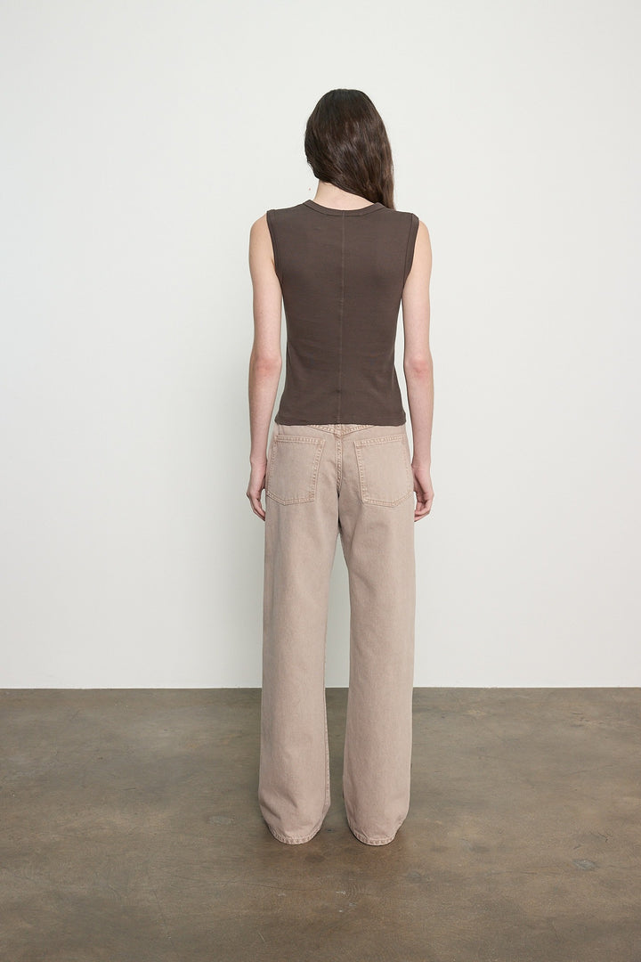 ENZA COSTA - Supima Cotton New Classic Tee in Espresso