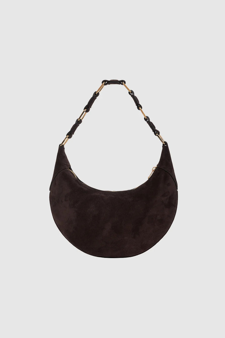 Anine Bing - Kate Hobo Bag in Dark Brown Suede