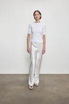 ENZA COSTA - Soft Cotton Half Sleeve Tee in White