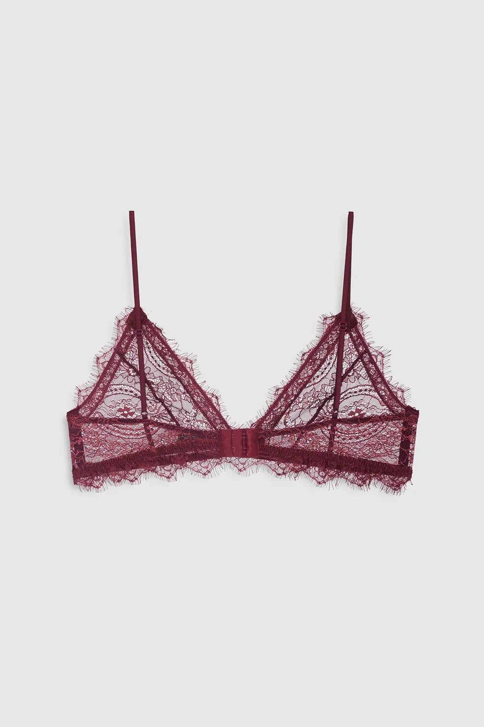 ANINE BING - Lace Bra with Trim in Burgundy Default