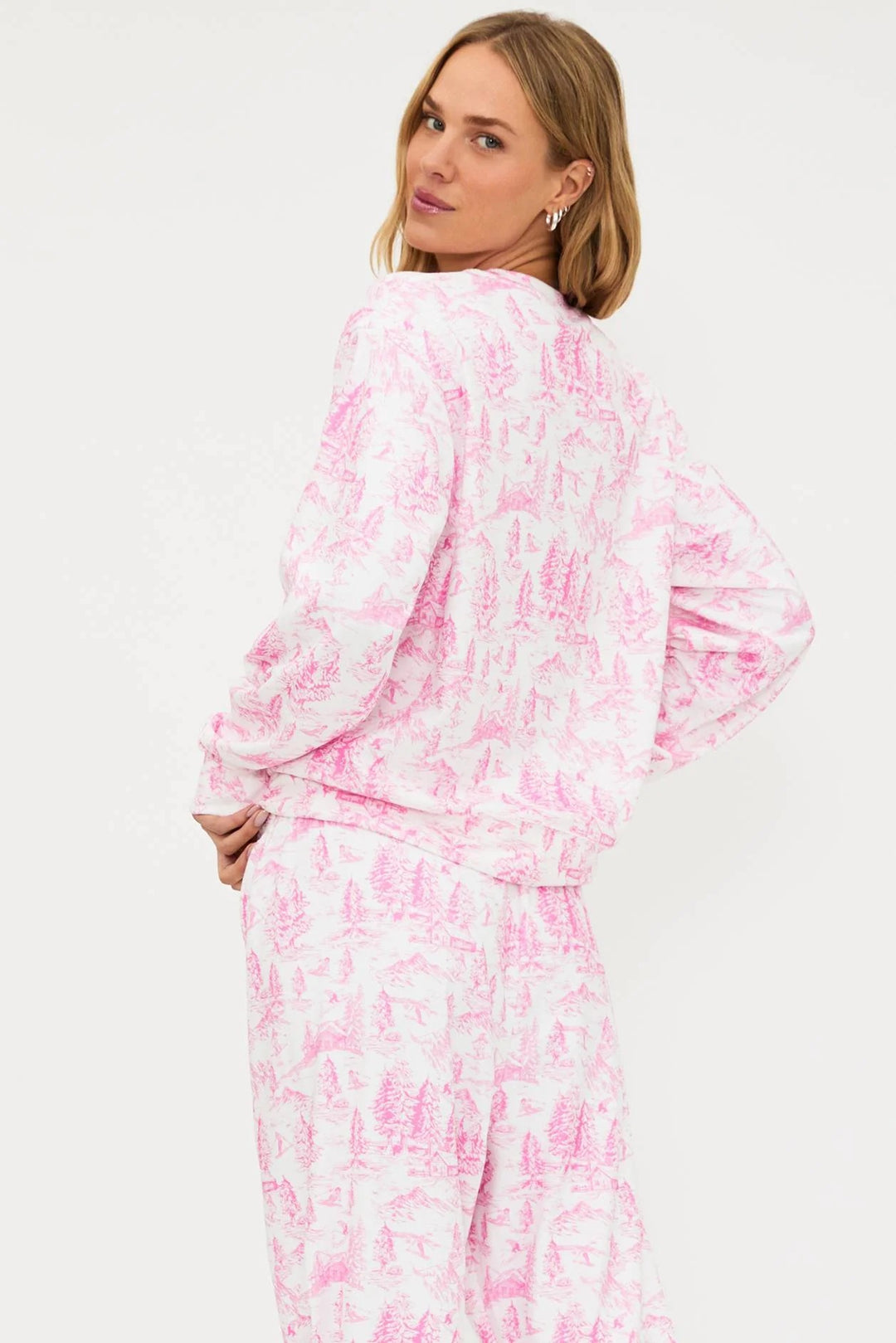Beach Riot - Cassia Top in Powder Pink Toile