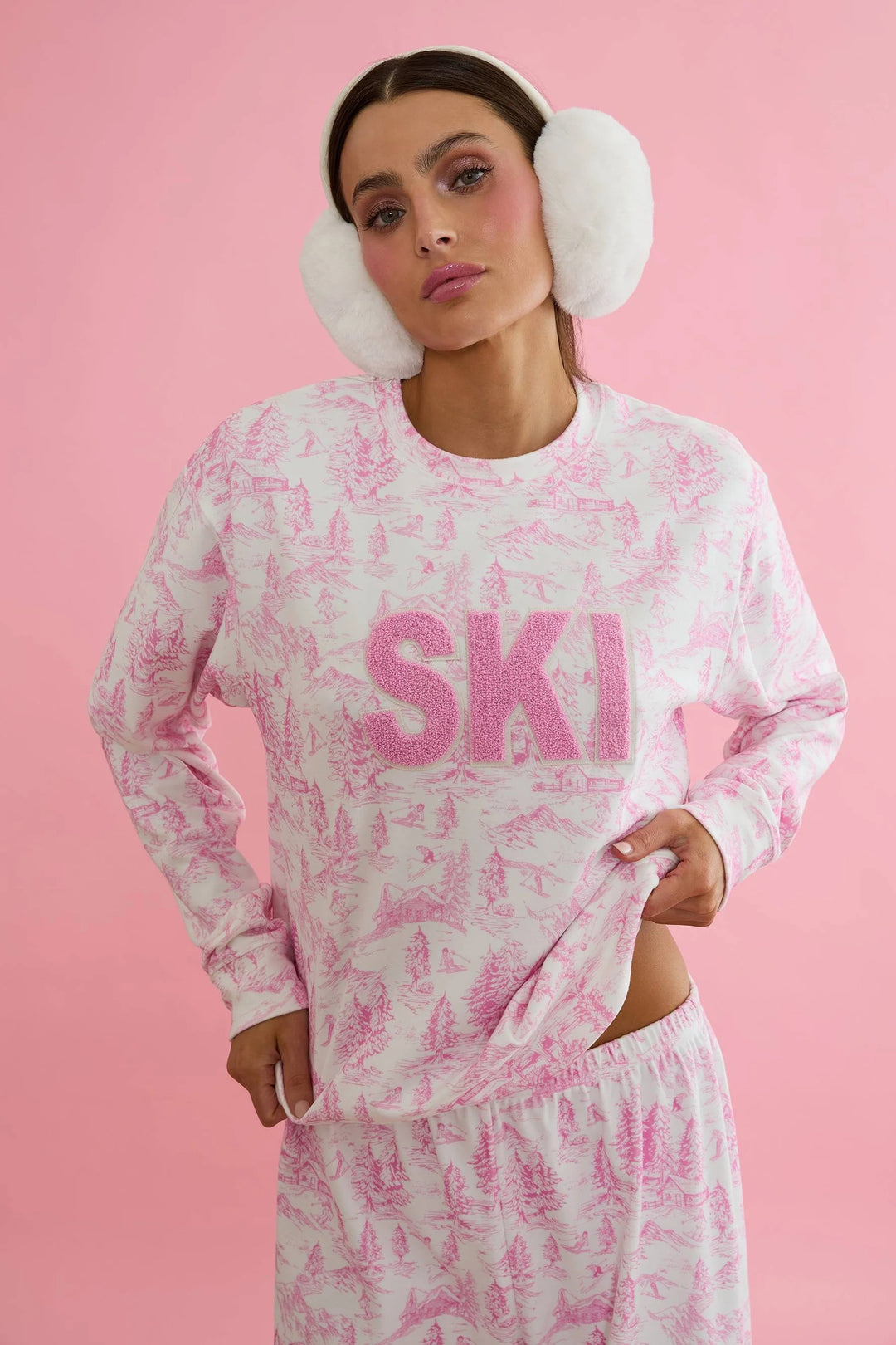 Beach Riot - Cassia Top in Powder Pink Toile