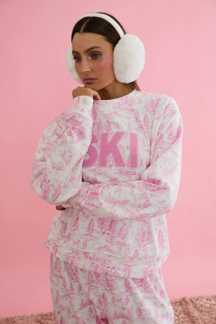 Beach Riot - Cassia Top in Powder Pink Toile