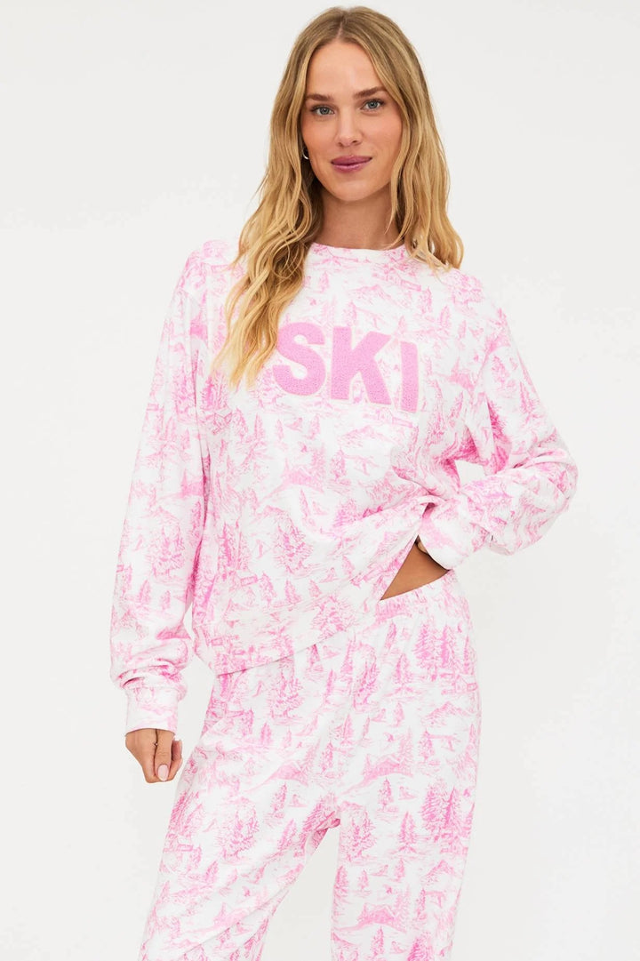 Beach Riot - Cassia Top in Powder Pink Toile