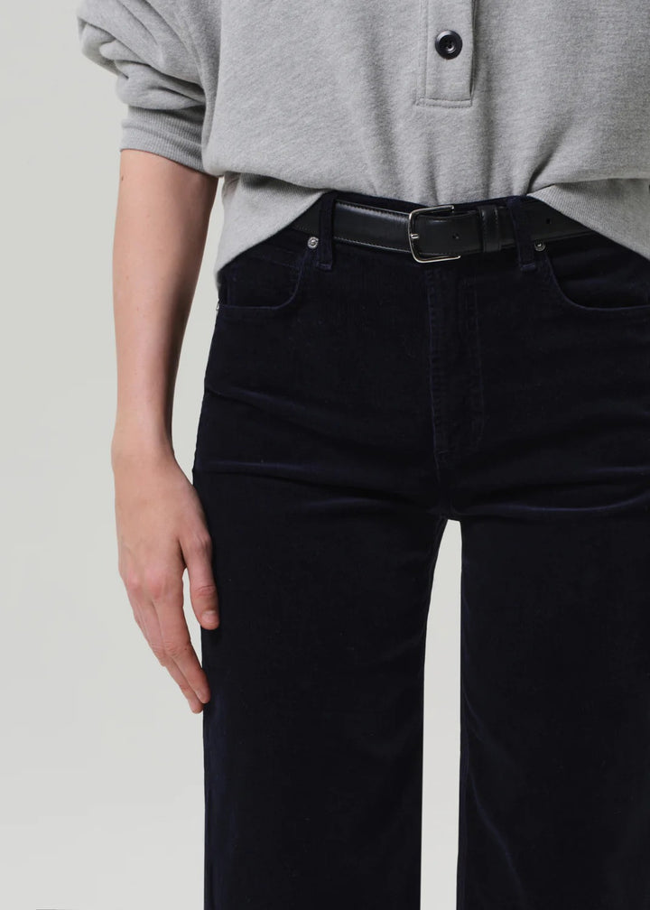 Citizens Of Humanity - Lyra Wide Leg Crop in Corduroy in Navy Pants