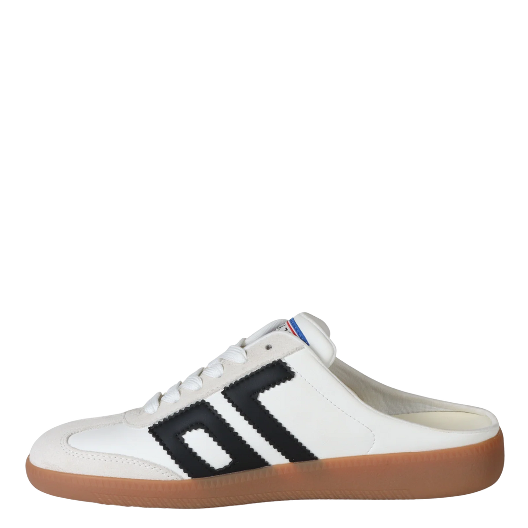 BACK 70 - Easter in White Black Backless Sneaker