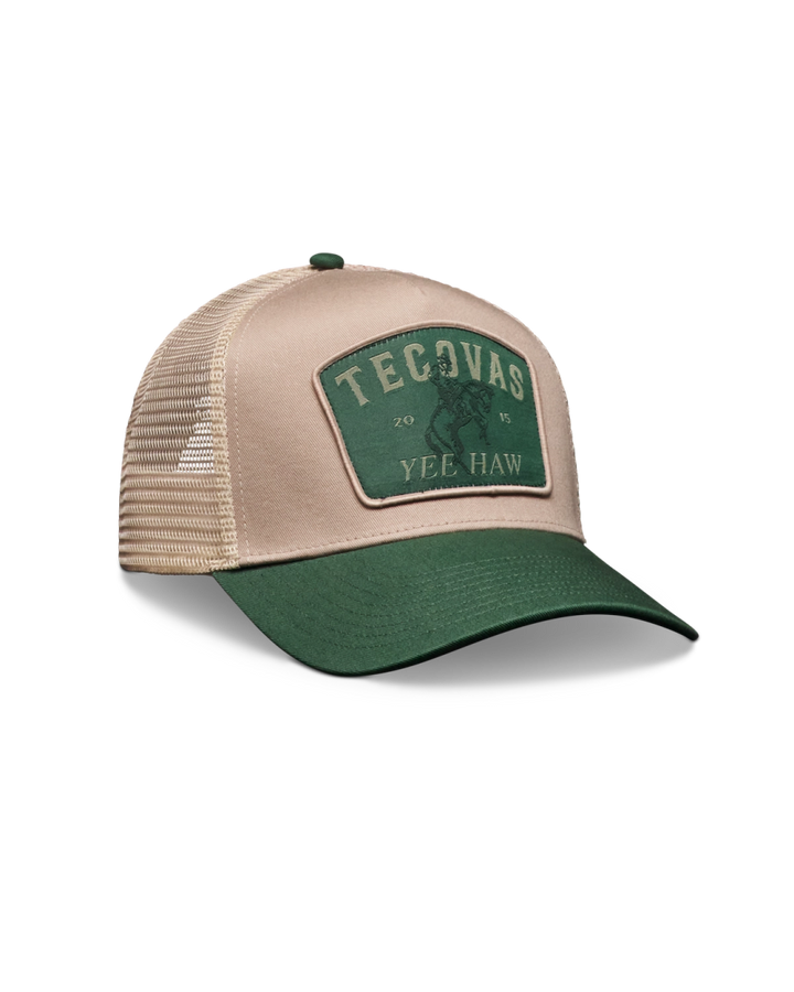 TECOVAS - Yee Haw Trucker Hat in Green Khaki