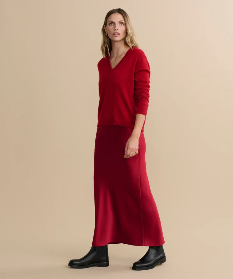 Jenni Kayne - Nina Slip Skirt in Crimson