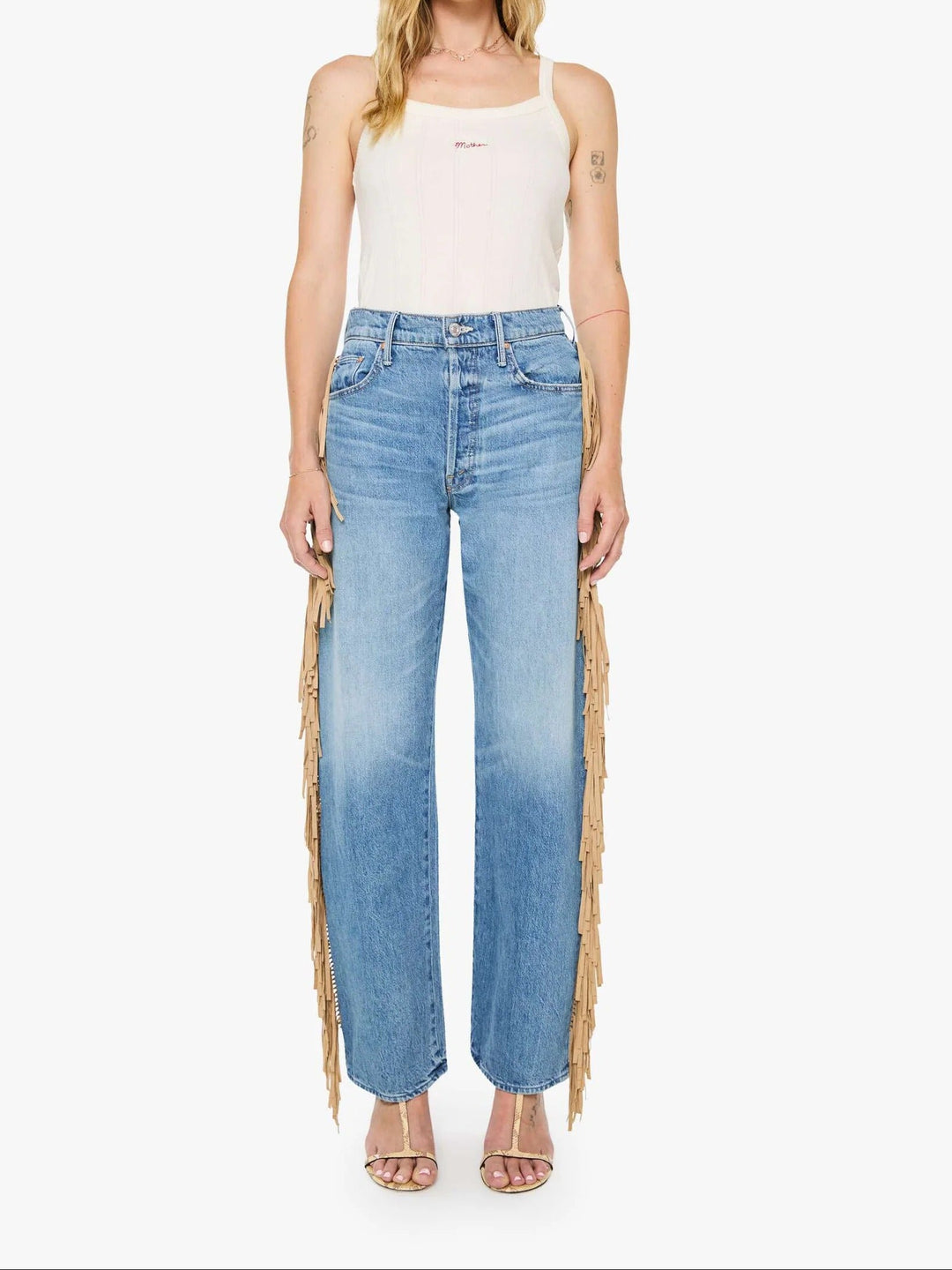MOTHER - Fringe Half-Pipe Button Sneak in Folk Star