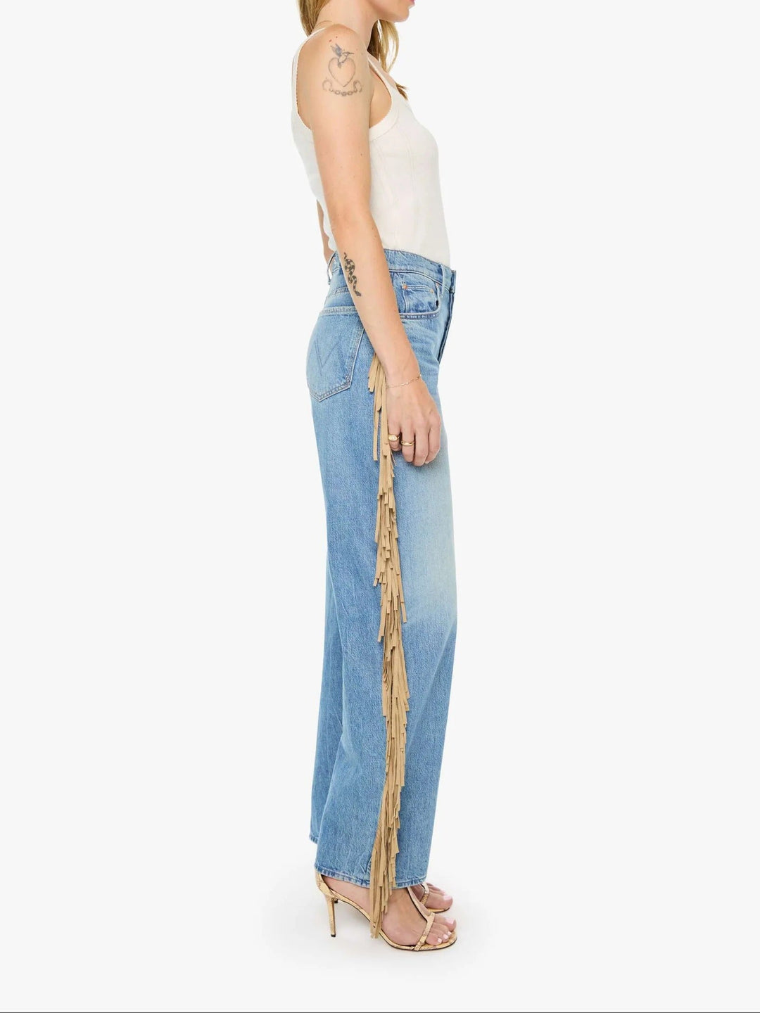 MOTHER - Fringe Half-Pipe Button Sneak in Folk Star
