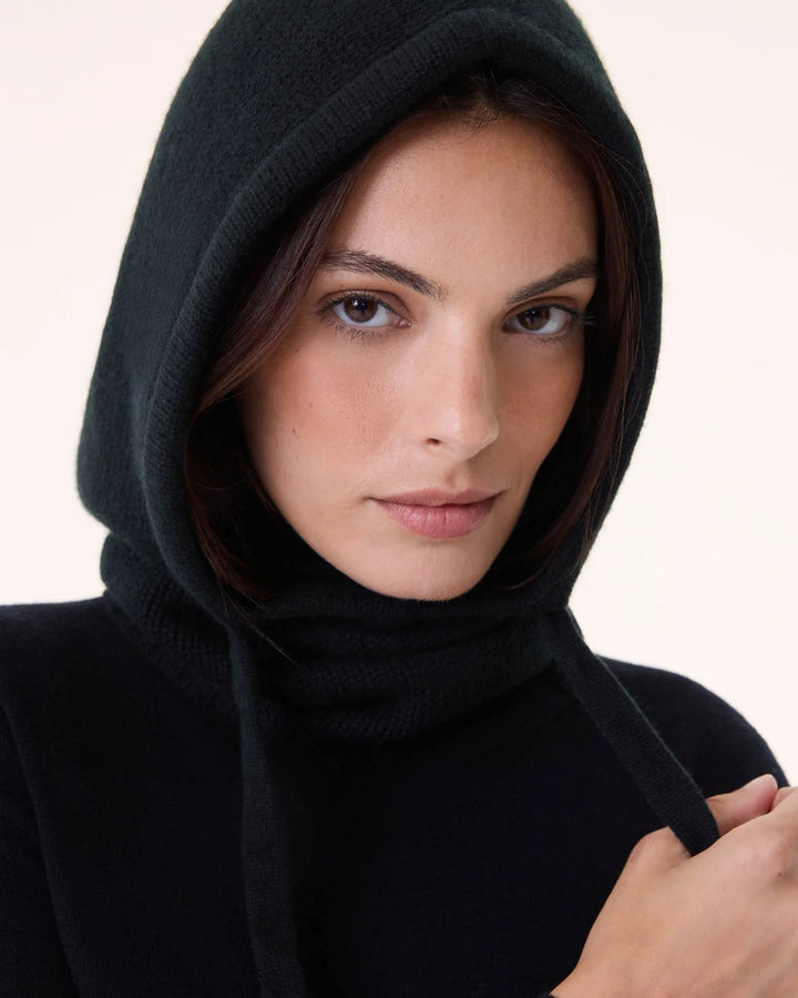 Kujten - Sybel Cashmere Jersey Hood in Black