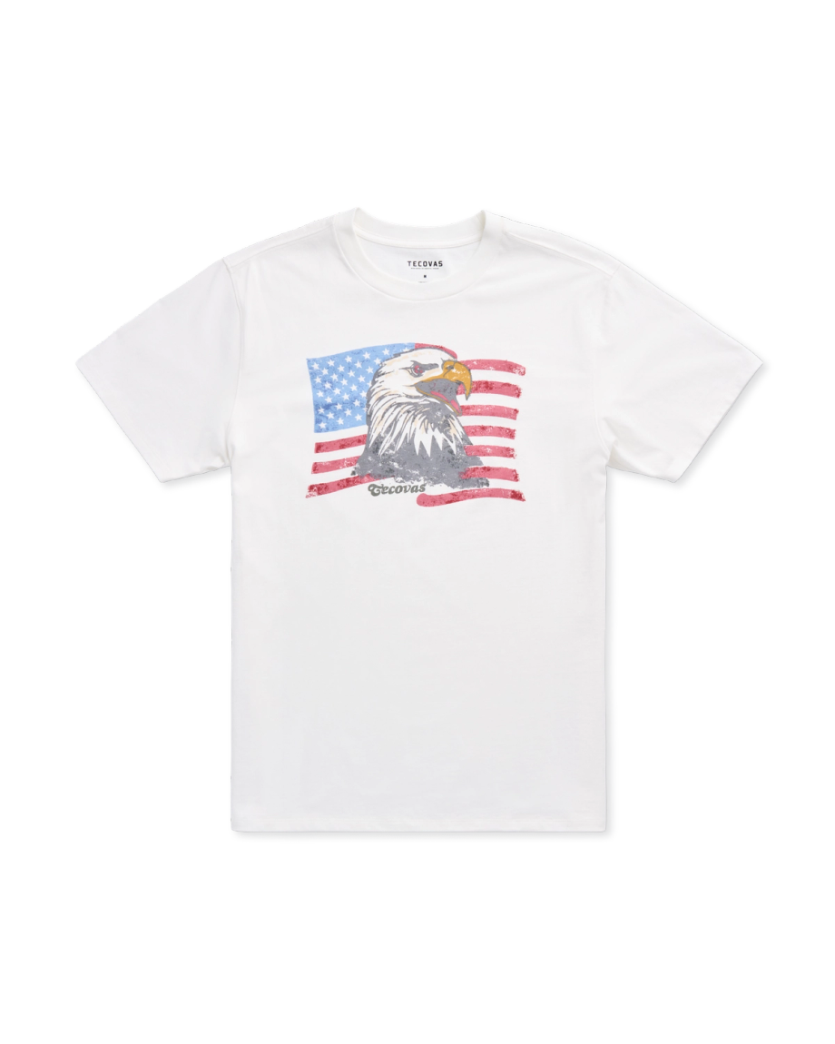TECOVAS - Men's Eagle T-shirt in Bone Multi