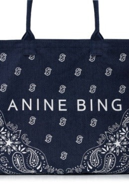ANINE BING - Leo Denim Tote Bandana in Ink Blue