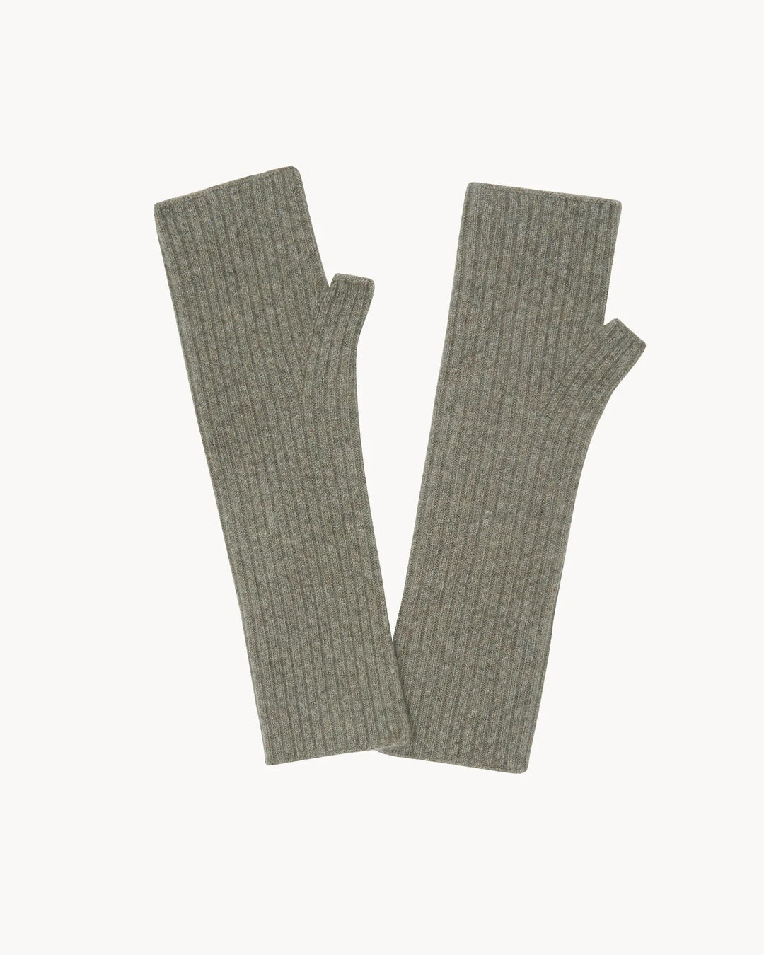 Kujten - Knokke Cashmere Mittens in Marl Khaki
