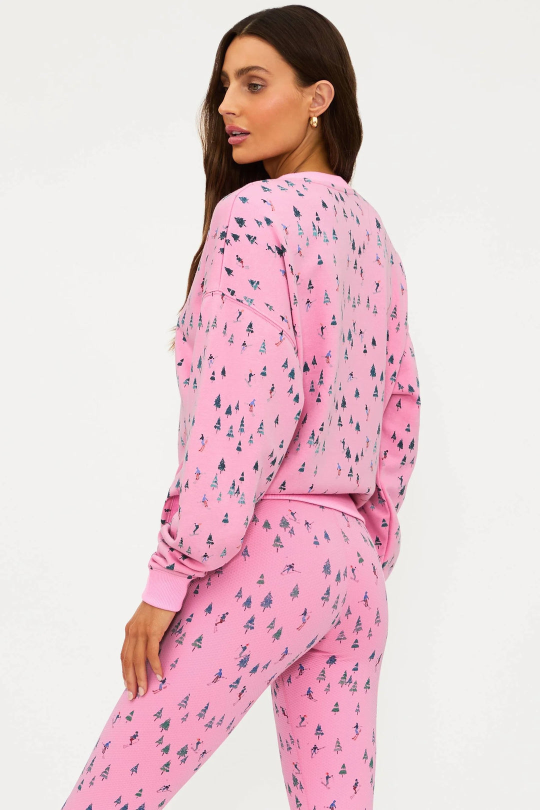 Beach Riot - Devyn Oversized Sweatshirt in Pink Ski Patrol