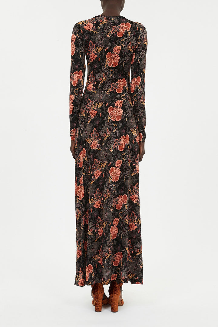 Ulla Johnson - Amari Jersey Long Sleeve Dress in Night Lily