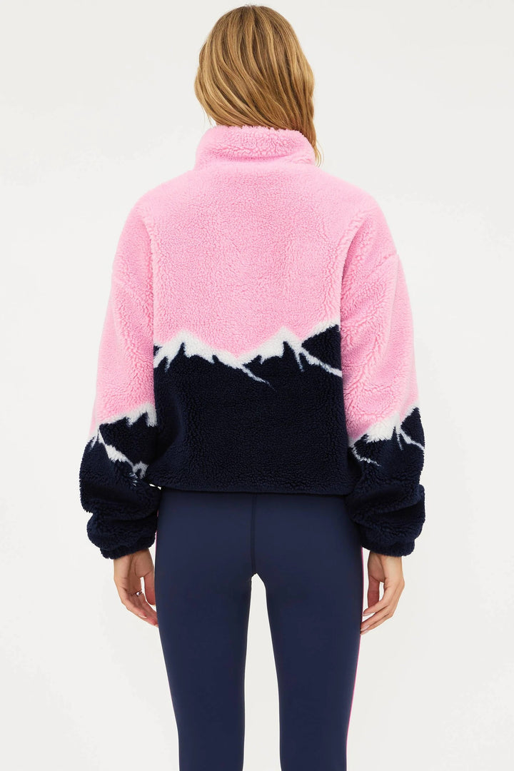 Beach Riot - Leona Sherpa Top In Snowy Peaks