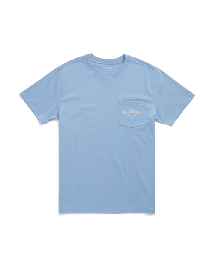 TECOVAS - Men's Fine Makes Pocket Tee in Chambray