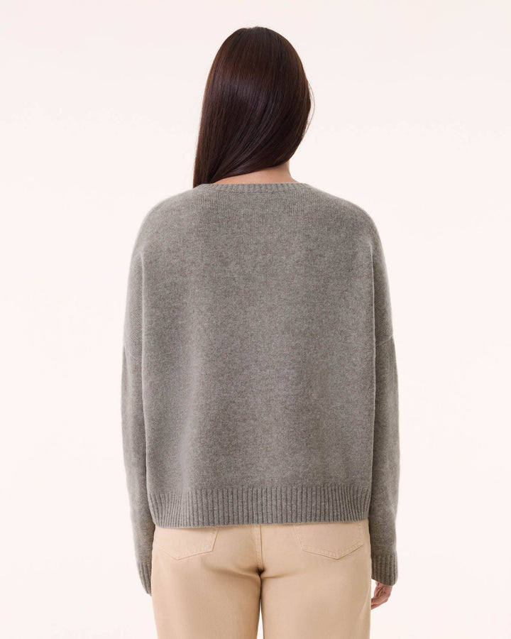 KUJTEN - Sweater Amelie Symbol in Dark Khaki
