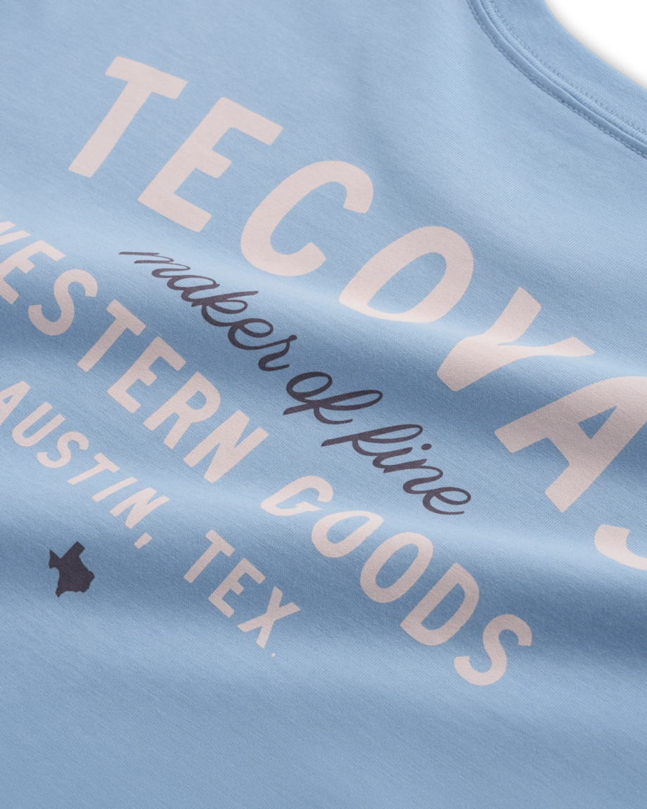 TECOVAS - Men's Fine Makes Pocket Tee in Chambray