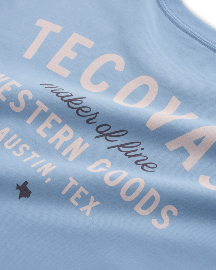 TECOVAS - Men's Fine Makes Pocket Tee in Chambray