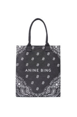 ANINE BING - Leonie Canvas Tote in Bandana Black