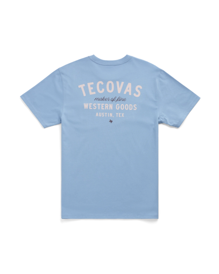 TECOVAS - Men's Fine Makes Pocket Tee in Chambray