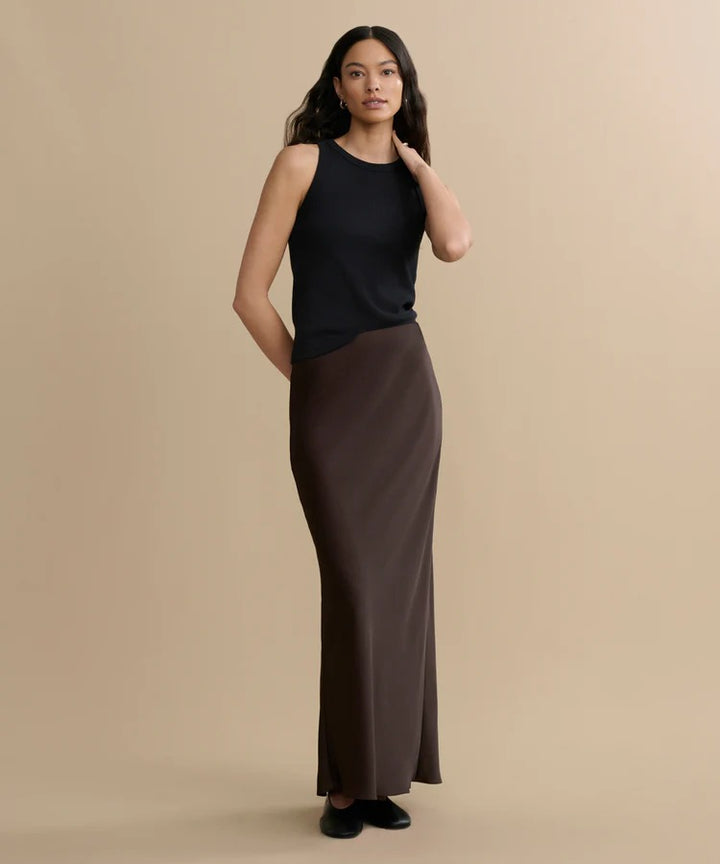 Jenni Kayne - Nina Slip Skirt in Chocolate