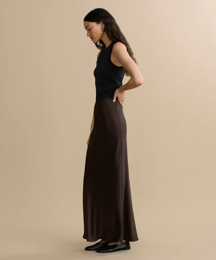 Jenni Kayne - Nina Slip Skirt in Chocolate