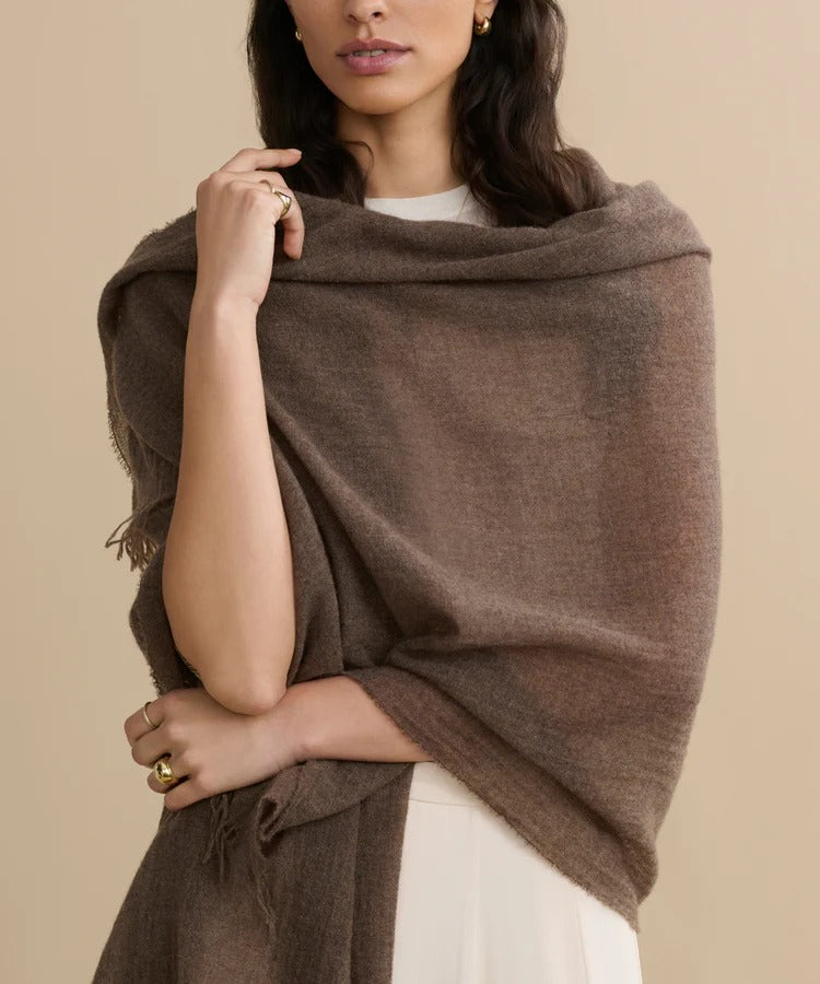 Jenni Kayne - Cashmere Shawl in Brown Heather