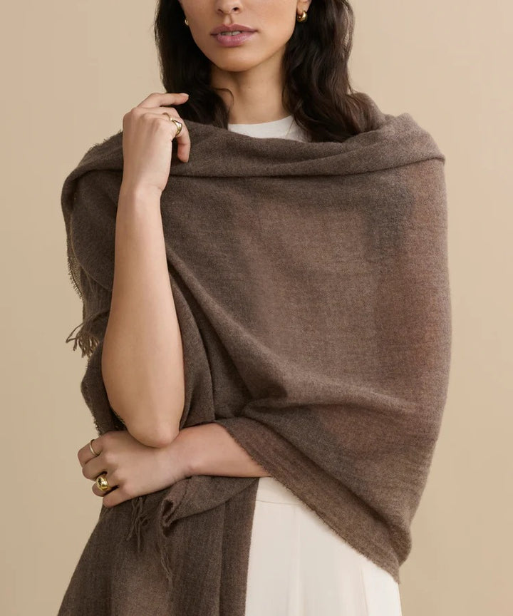 Jenni Kayne - Cashmere Shawl in Brown Heather