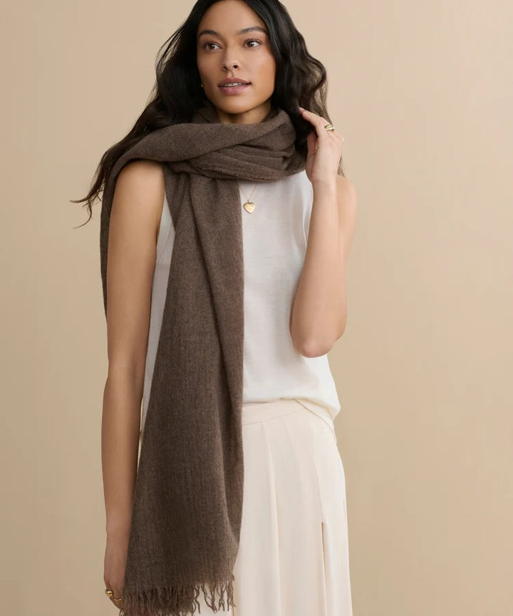 Jenni Kayne - Cashmere Shawl in Brown Heather