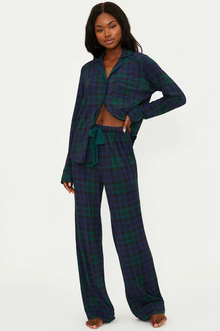 Beach Riot - Livy Top & Connie Pant Set in Wintergreen Plaid