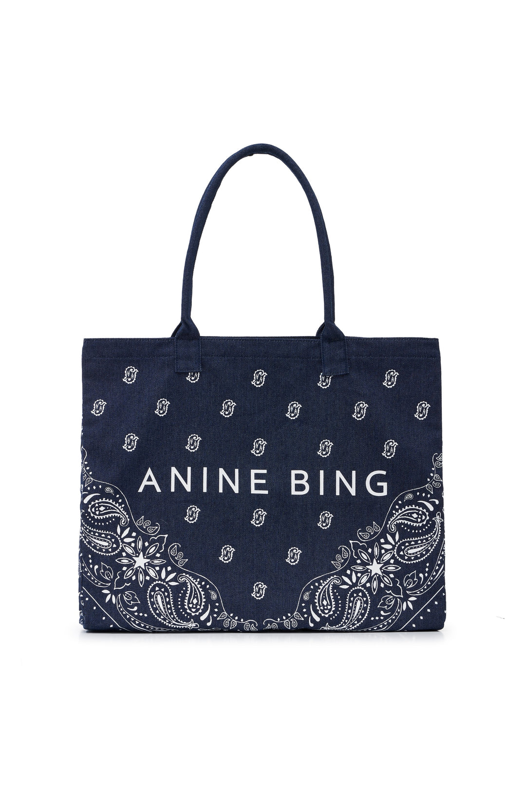 ANINE BING - Leo Denim Tote Bandana in Ink Blue