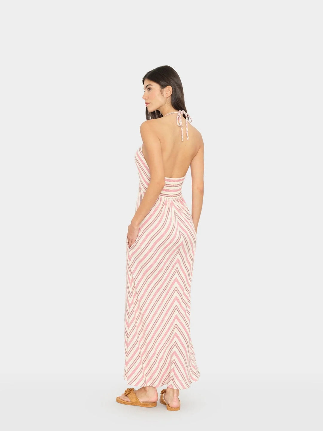 XiRENA - Maggie Dress in Dusty Pink Stripe Dress