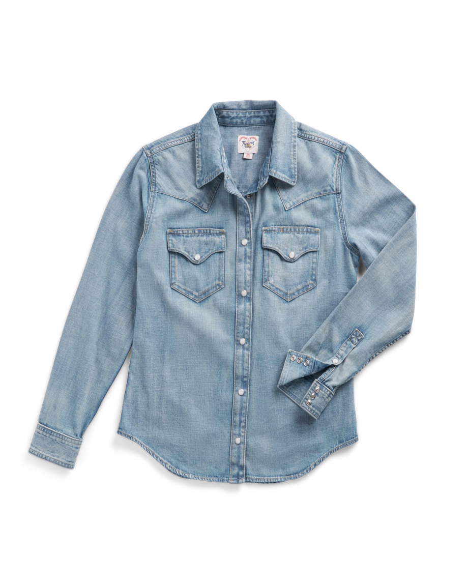 TECOVAS - Denim Pearl Snap in Light Wash